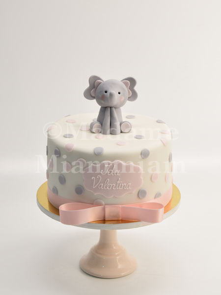 Elefant Sitzend Einstockig Rosa